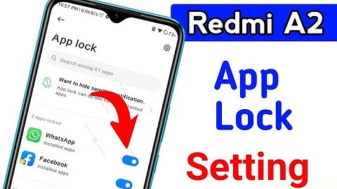 Redmi A2 me app lock kaise kare/app lock setting / How to Apps lock in redmi a2 mobile