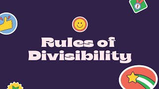Rules of Divisibility / Division Made Easy / Divisibility Test
