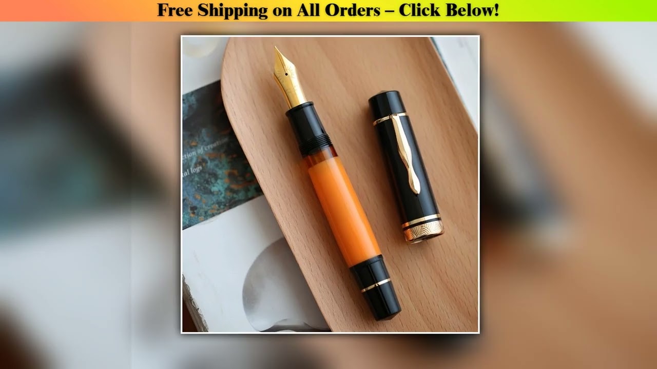 Majohn P139 Piston Resin Fountain Pen #8 F/M Nib, All Brass Piston System Large Capacity Writing