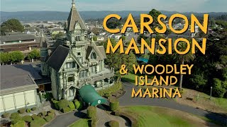 Carson Mansion / Woodley Island Marina - Aerial Views - 4K
