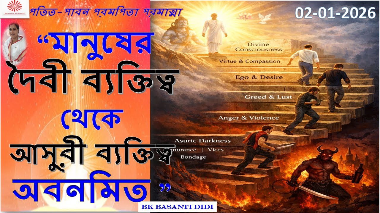 প্রাতঃ মুরলির মূখ্য সারাংশ ।।ঈশ্বরীয় সম্প্রদায়// Godly Community // Daily Murli।। 02/01/2026