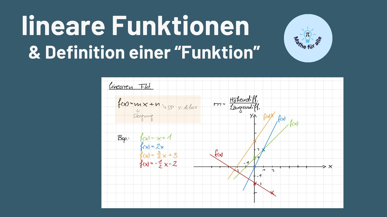 Was sind Funktionen? - ein Einblick in die linearen Funktionen - YouTube