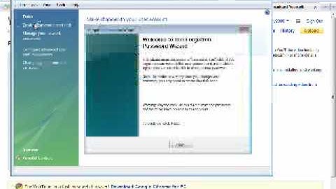 How to create a password reset Disk Windows Vista