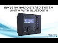 iRV 36 RV Radio Stereo System AM/FM With Bluetooth