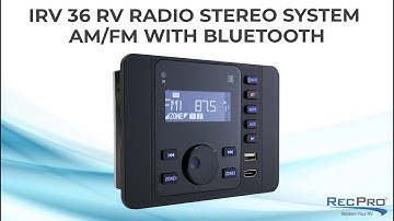 iRV 36 RV Radio Stereo System AM/FM With Bluetooth