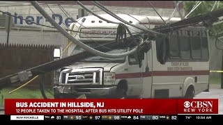 Bus Crash Injures 12 In Hillside, N.J.