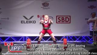 First Ever 5 Times Bodyweight Deadlift In Ipf By Dalton Lacoe Wcp Championships Canada 2018