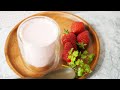 甘酸っぱくひんやり♪牛乳で簡単いちごラッシー【気になる新常識】