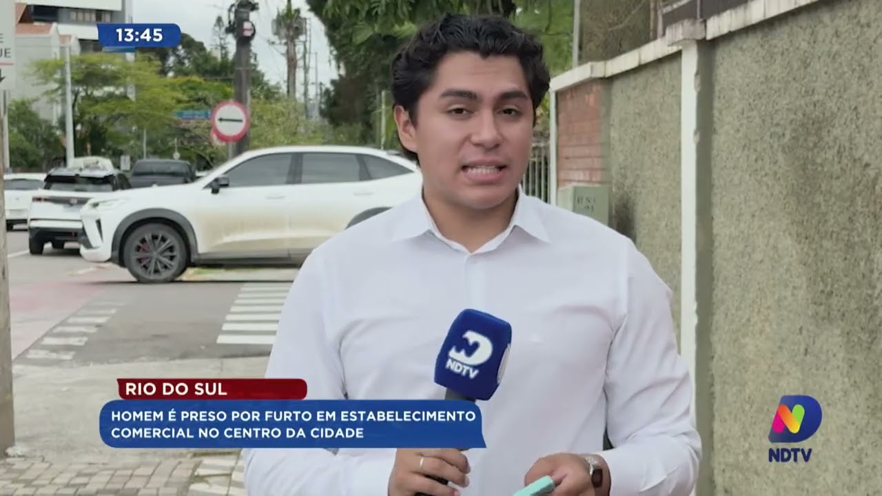 Rio do Sul: Homem é preso por furto em estabelecimento comercial no centro da cidade