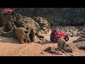 Extreme RC Car Red Jeep Mudding ,Stuck, Slipping, Still Pushing! Racing Cargo ,Speed 66