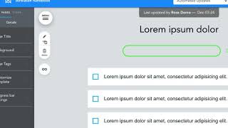 Checklist Template Hide Progress Bar