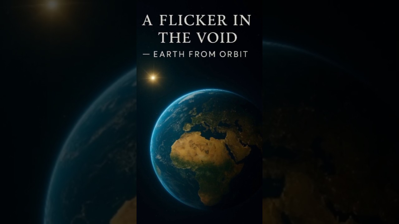 "A Flicker in the Void — Earth From Orbit"