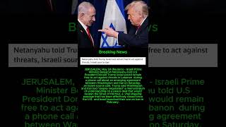 Israel Won’t Wait for Permission, Netanyahu Warns Trump #shorts #new #youtubeshorts #newsupdate