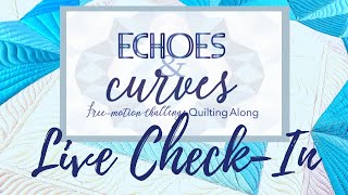 LIVE Check-in with Angela Walters - Echoes and Curves Free-motion Challenge Quilting Along