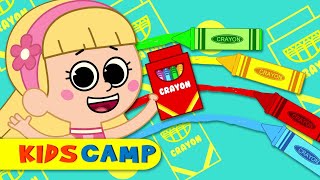 Learn Colors With The Box Of Crayons Song For Children By Kidscamp