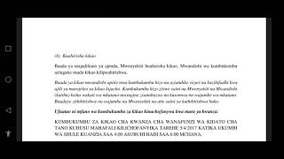 UANDISHI WA KUMBUKUMBU ZA KIKAO