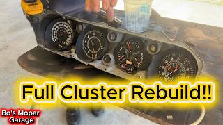 Complete Gauge Cluster Restoration--1970 Challenger.