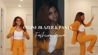 Fashion Nova Celine Blazer & Belted Wide Leg Pant