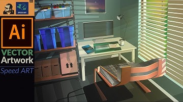 3D Perspective Vector Art in Adobe Illustrator CC | Speed Art