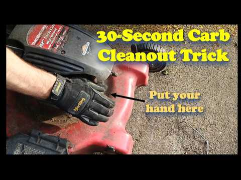 How to Clean out a Lawnmower Carburetor in 30 Seconds (it worked for me)