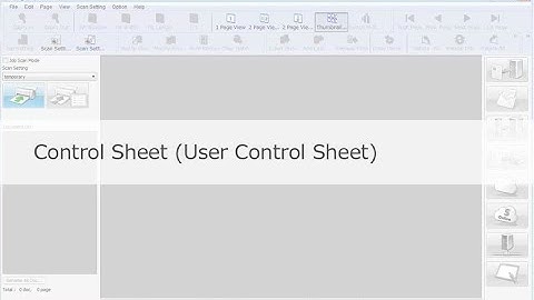 Panasonic "Image Capture Plus" Demo - Control Sheet (User Control Sheet)