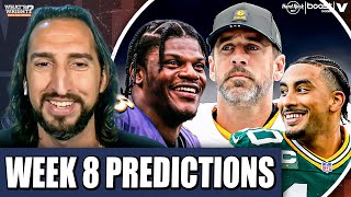 NFL Week 8 Predictions: Packers-Steelers, Commanders-Chiefs, Bears-Ravens, Broncos-Cowboys & more!