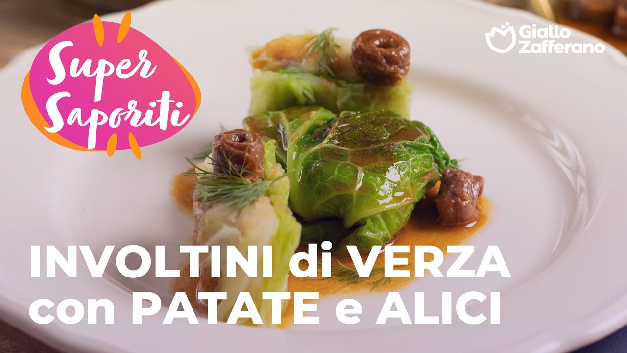Involtini di Verza Ripieni di Patate e Alici
