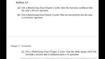 Introduction to Quantum Mechanics (2E) - Griffiths. Prob 3.9:  Discrete, continuous Spectra