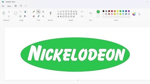 How to draw a green Nickelodeon logo using MS Paint | How to draw on your computer