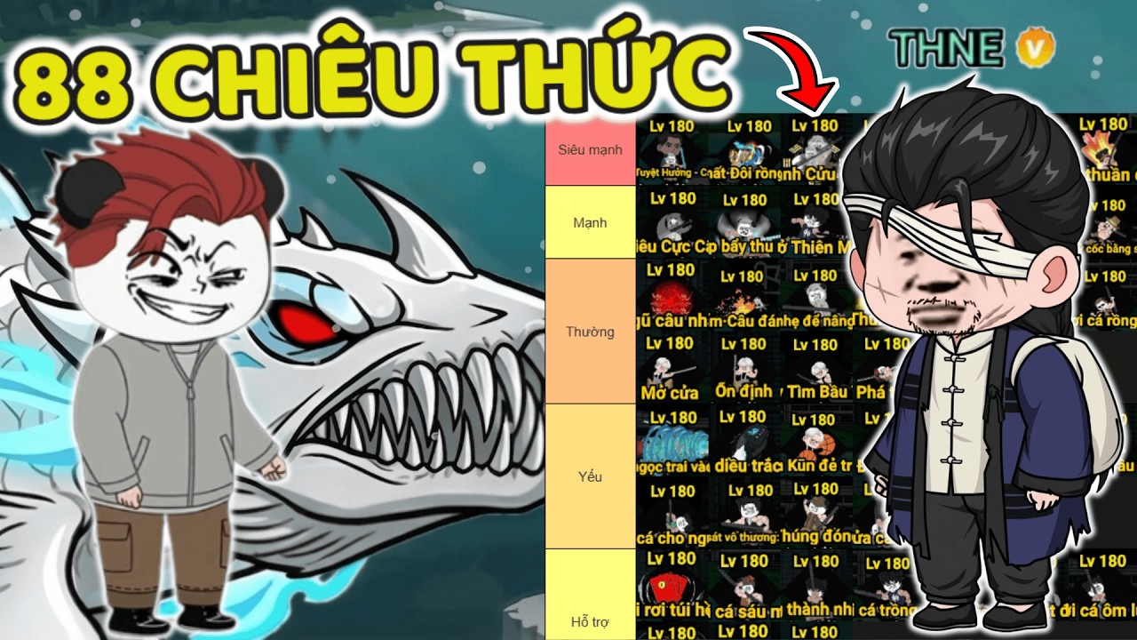 THNE PHÁT HIỆN TOP 88 CHIÊU THỨC TRONG CÂU CÁ VẠN CÂN