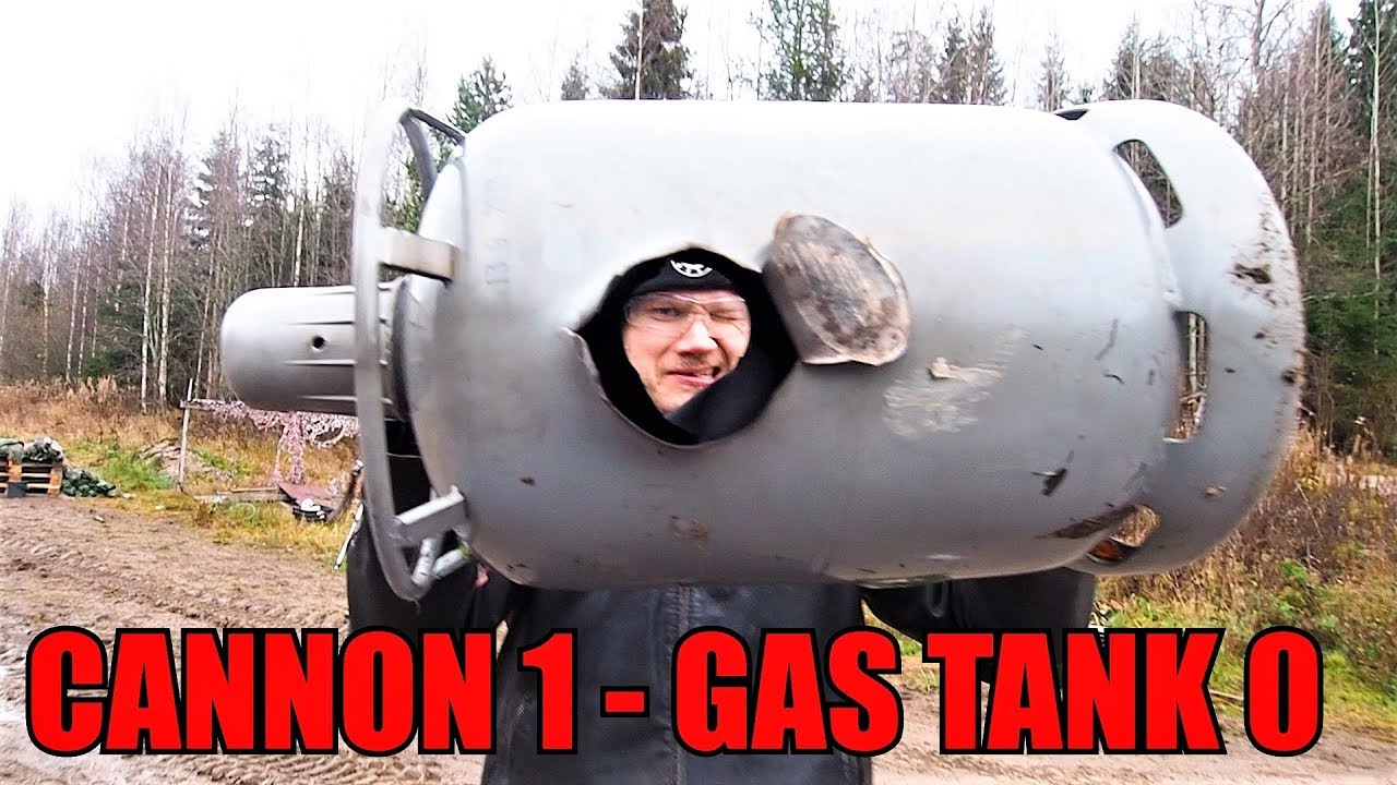 3 inch Cannon Vs. Propane Tank! YouTube