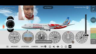 COCKPIT VIEW karena: Pilot Boeing 737-800 Penerbangan LANDING Runway Selesai Mendarat