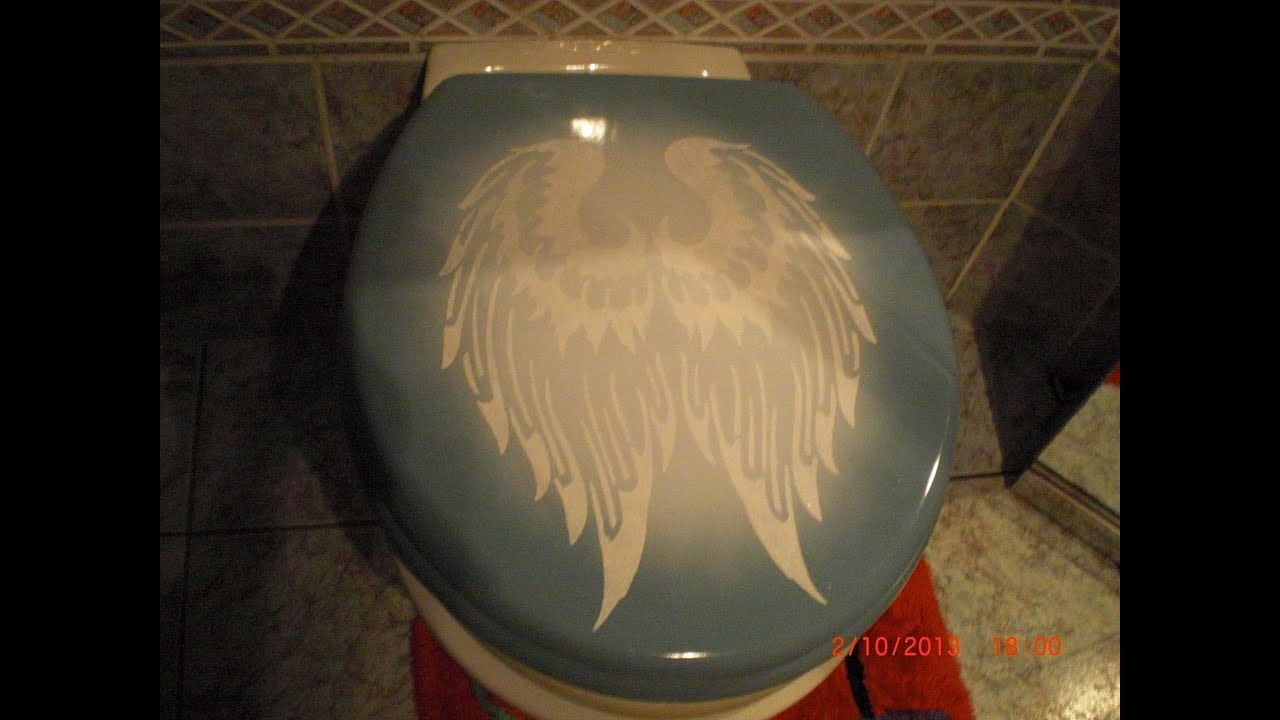 Wc Sitz Neu Gestalten Bemalen Mit Acrylfarben Klodeckel Youtube