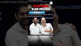 AS SIr Arrive Suddenly IN VJ Sir Live Class | Special Announcement | NEET Preparation #shorts #neet