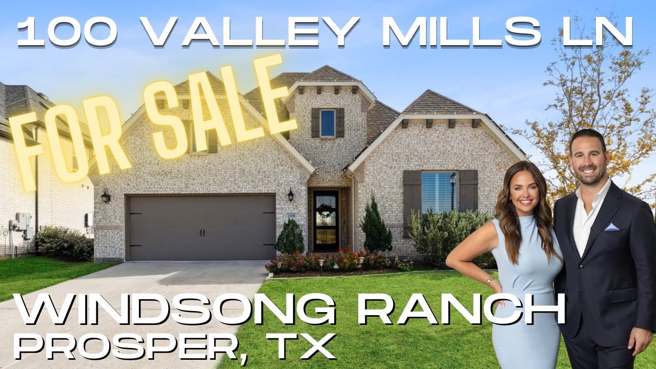 PROSPER TX HOMES FOR SALE 3 BED 2.5 BATH 2609 SF WINDSONG RANCH HOME TOUR YouTube