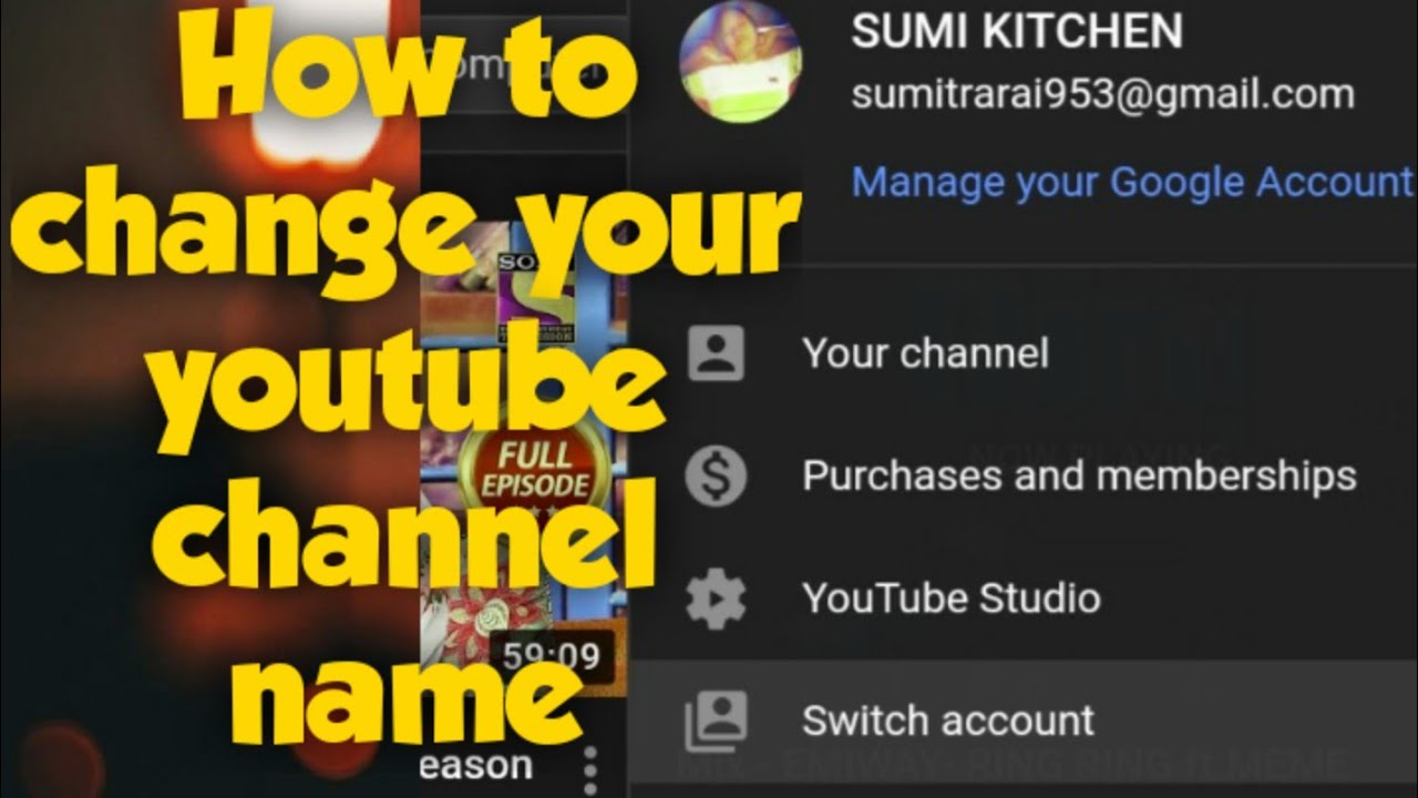 How to Change Your YouTube Channel Name.. How to change