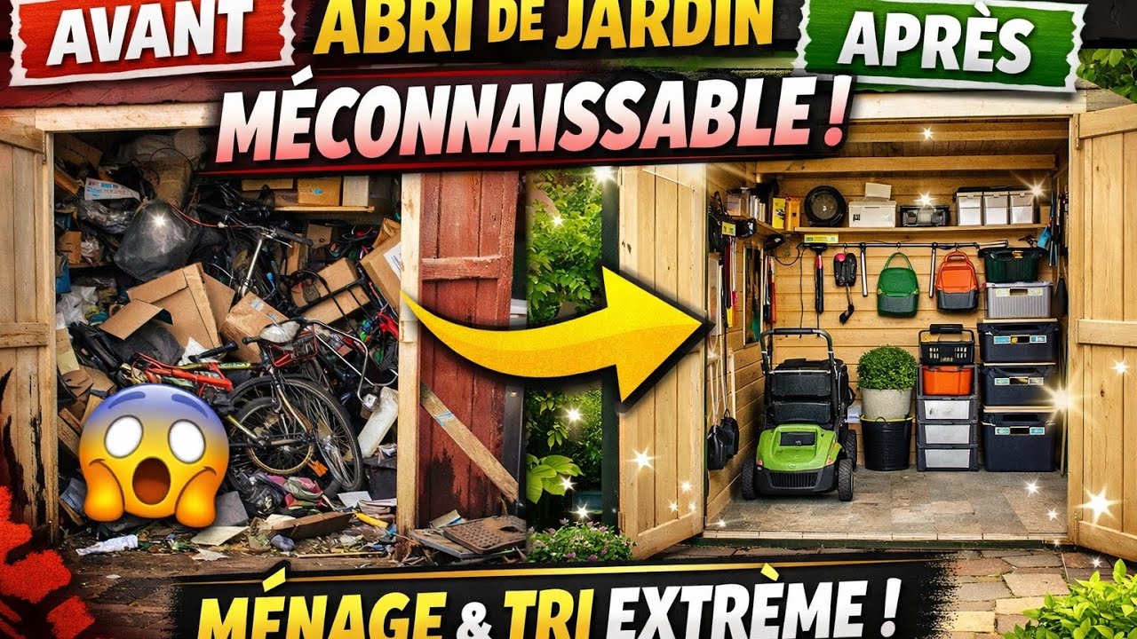 😱 ABRI DE JARDIN MÉCONNAISSABLE ! GROS MÉNAGE DE PRINTEMPS & TRI EXTRÊME