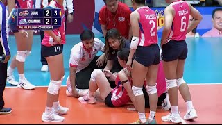 Jia De Guzman Exits Creamline-Cignal Game Due To Injury 2026 Pvl All-Filipino Conference