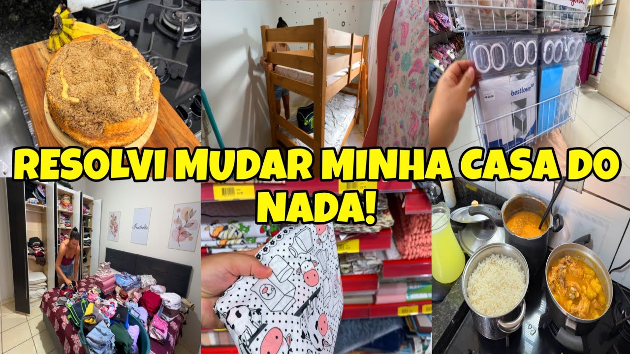 DO NADA RESOLVI MUDAR TUDO AQUI EM CASA! 😳 MUDEI O QUARTO DAS CRIANÇAS + COMPRINHAS PRA CASA