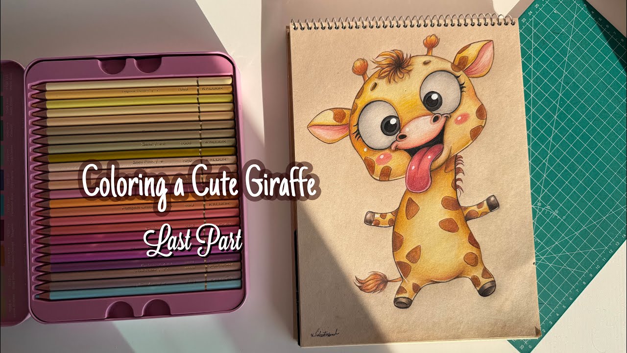 How to Draw a Cute Cartoon Giraffe – Part 3 | Final Details & Highlights