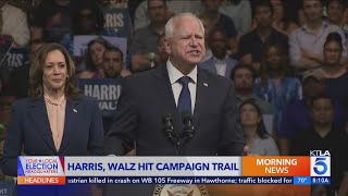 Kamala Harris, Tim Walz hit campaign trail