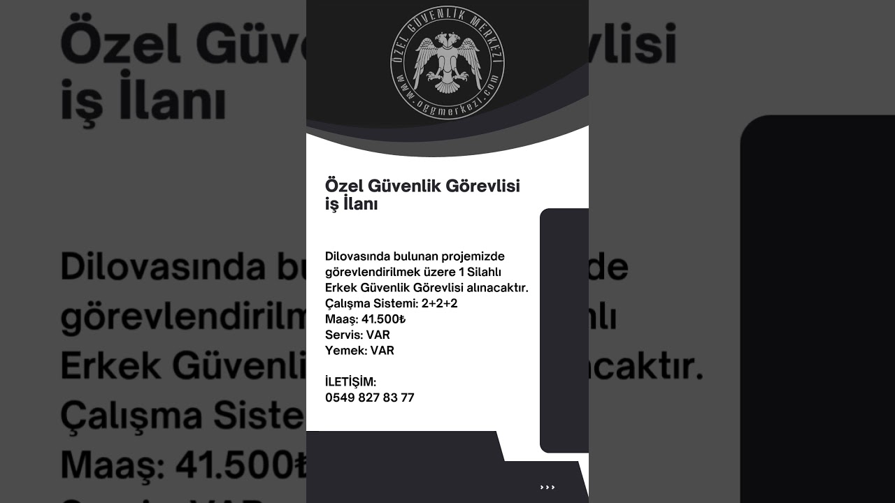 İş İlanı #güvenlik