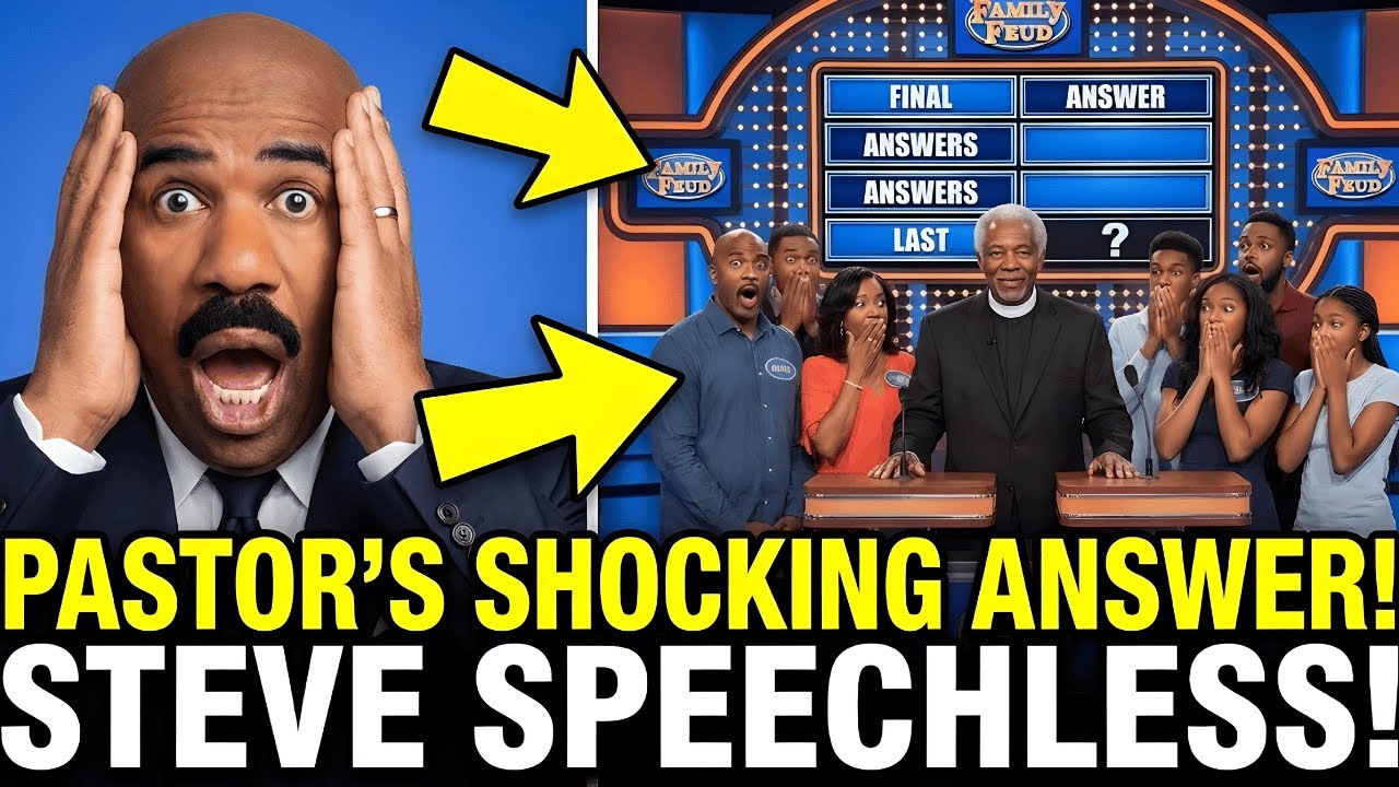 Family Feud ERUPT When 82-Year-Old Pastor Drop Final Answer Nobody Saw Coming  Steve Harvey SHOCKED