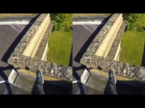 3D Parkour in the Street   Full HD POV 3D SBS VR Box