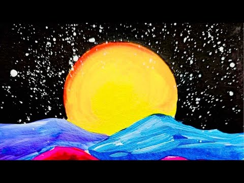 Taller de Pintura Online para Niños, Sol de media noche