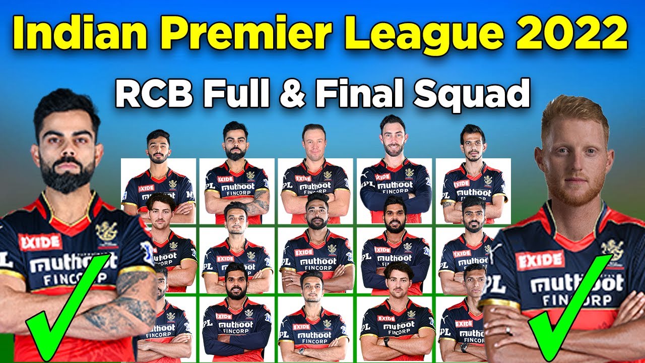 IPL 2022 | Royal Challengers Bangalore Squad For Ipl 2022 |  RCB Full Squad 2022