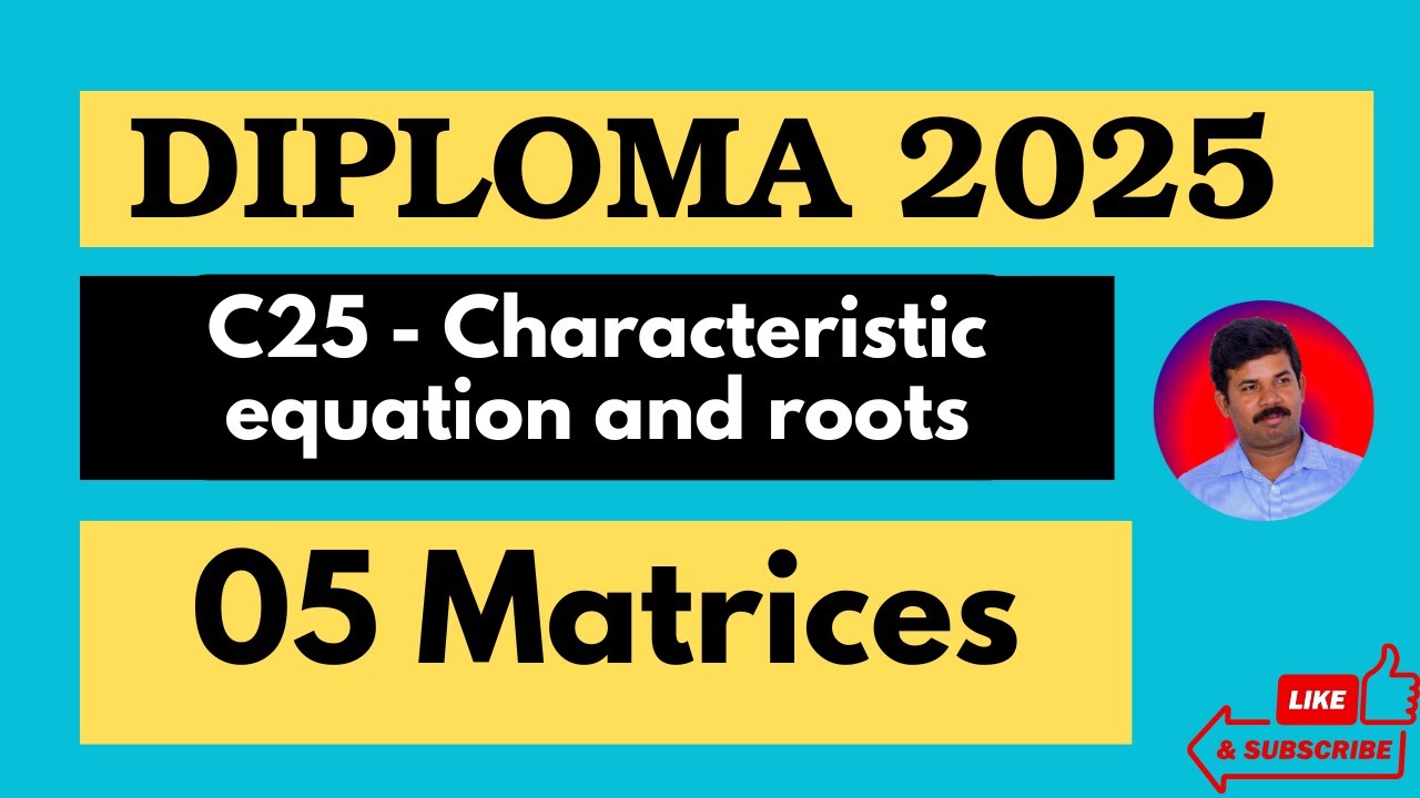 04 || c 25 Matrices || 5 marks || characteristic of a matrix - YouTube