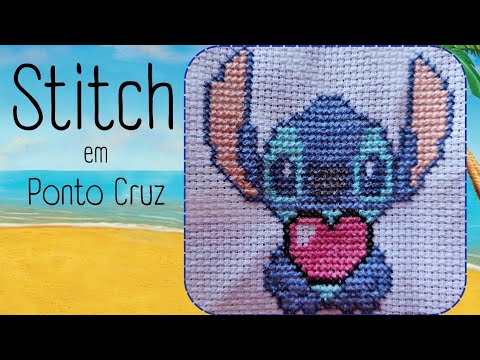 Stitch em Ponto Cruz Passo a passo #stitch