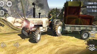 Pulling Trolley With Tractor On Offroad Tracks | Truck Evolution : Offroad 2 Android Gameplay HD screenshot 4