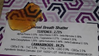 Diesel Breath Shatter by Prim3 my MD MEDICAL CANNABIS REVIEWS
